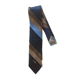 Saddle Club Men's Vintage Blue Tan Striped Tie